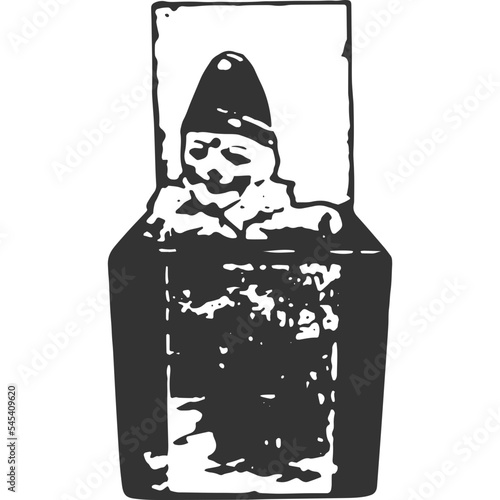 Jack In The Box Vintage Illustration Vector