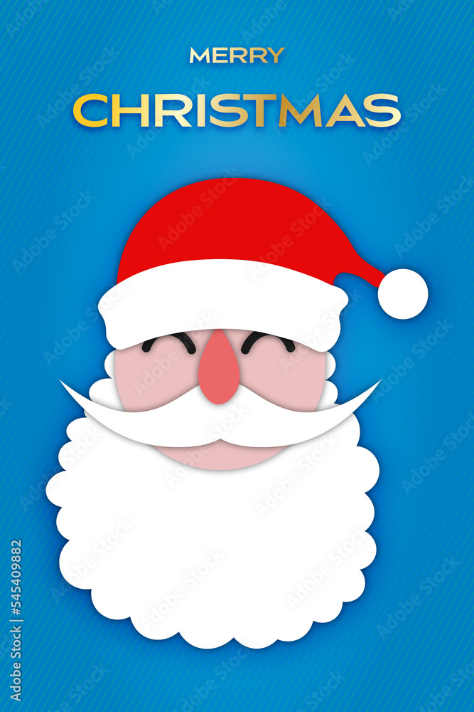 Christmas New year papercut santa claus card set Christmas New year papercut santa claus card set