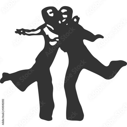 Lindy Hop Dance Vintage Illustration Vector