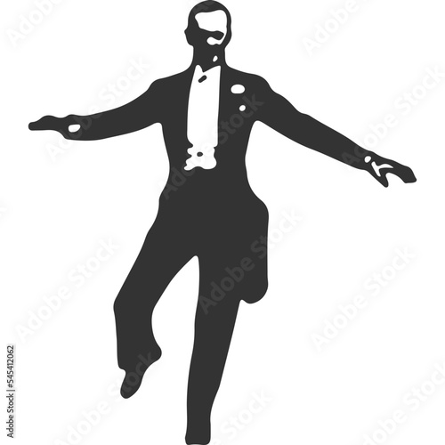 Lindy Hop Dance Vintage Illustration Vector