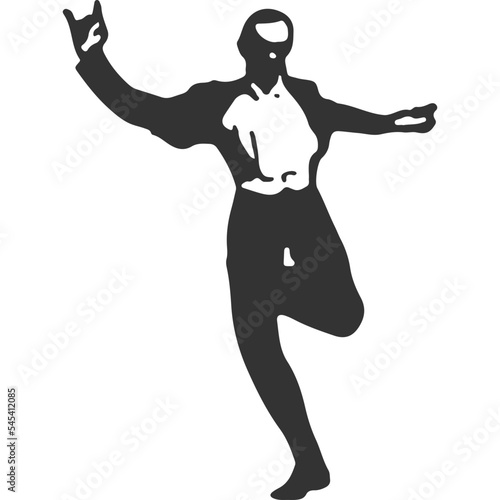 Lindy Hop Dance Vintage Illustration Vector