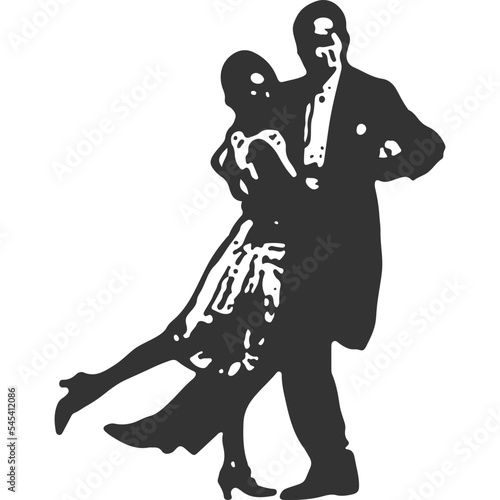 Lindy Hop Dance Vintage Illustration Vector