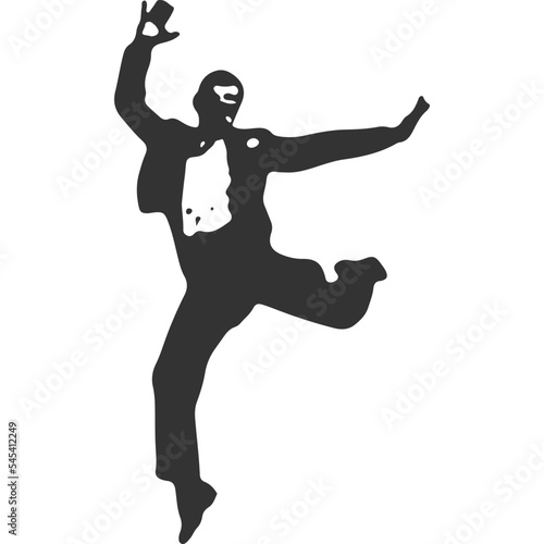 Lindy Hop Dance Vintage Illustration Vector