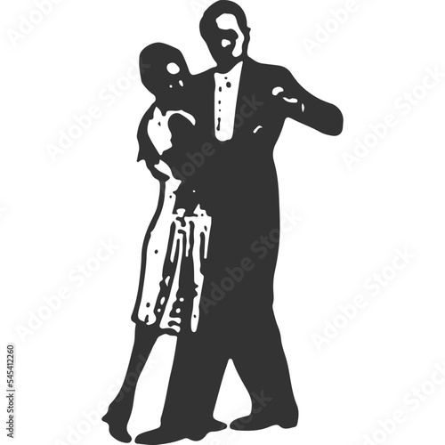 Lindy Hop Dance Vintage Illustration Vector