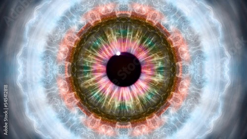 Psychedelic sacred geometry infinite kaleidoscope visual tunnel