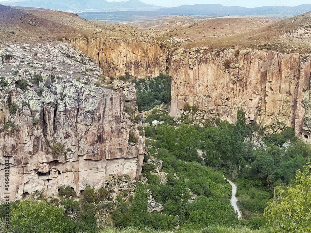 Deep gorge at the Ihlara Valley Turkey