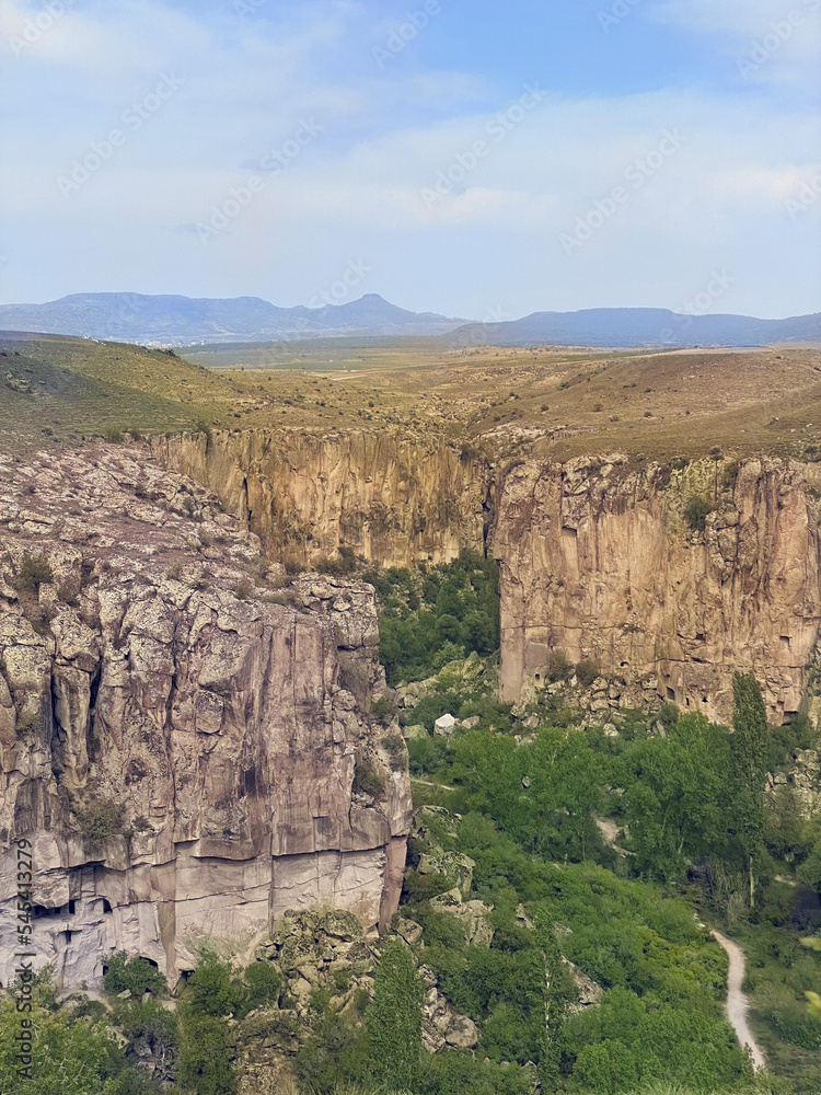 Deep gorge at the Ihlara Valley Turkey