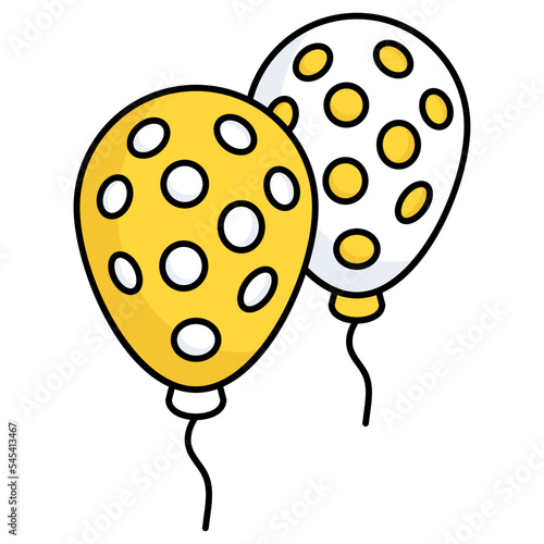 Balloons icon, decorative accessory