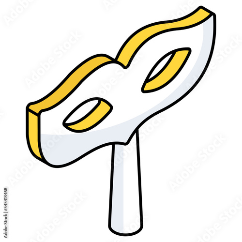 An editable design icon of eye prop