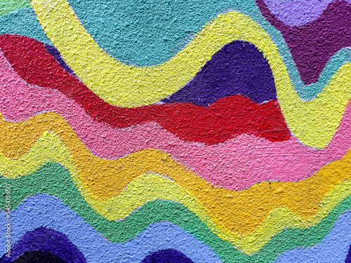 Vibrant and multi-coloured wall