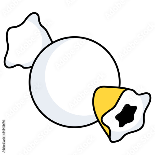 A unique design icon of wrapped toffee 
