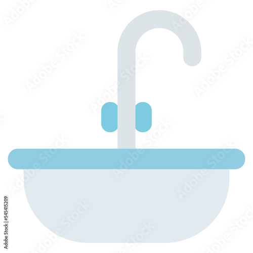 washbasin kitchen. faucet and sink illustration