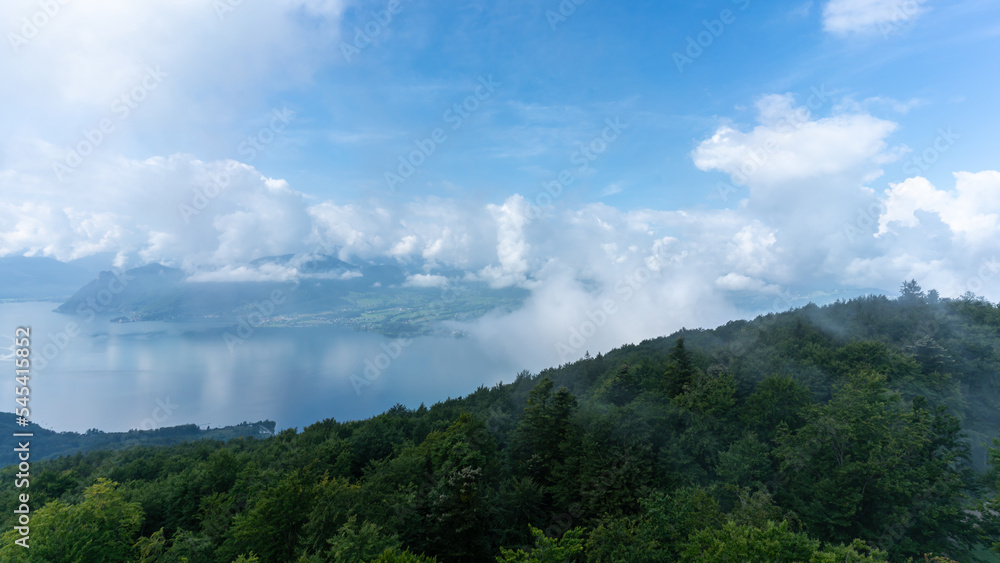 Aerial view at the Traunsee in Austria Aerial view at the Traunsee in Austria