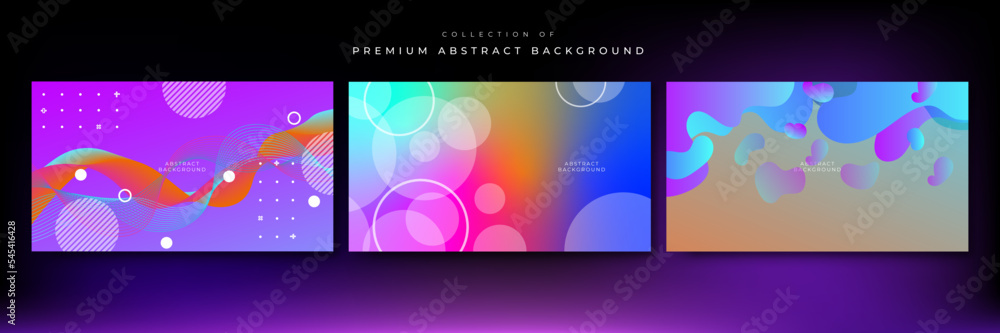 Gradient flowing geometric pattern background texture for cover design template. Minimal color abstract gradient banner template. Modern vector wave shape for brochure and presentation