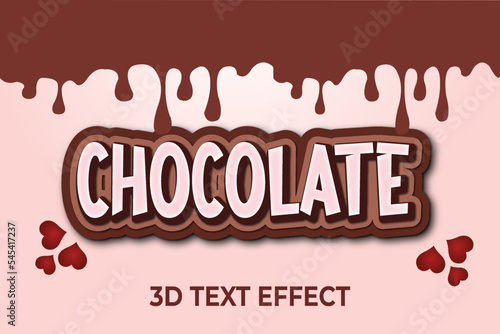 Chocolate 3d text effect fully editable