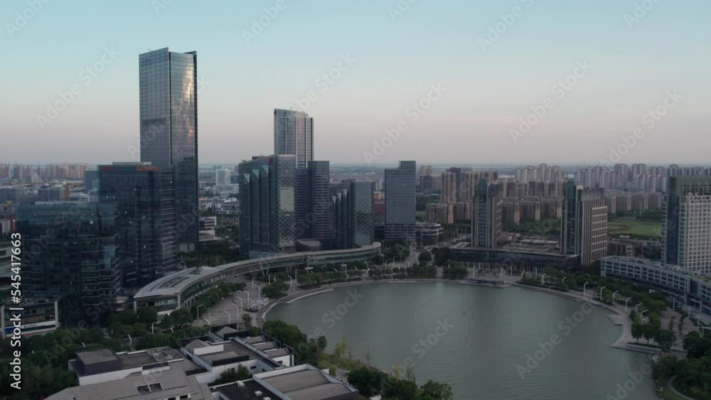 Modern architectural aerial photography in Suzhou Lake Modern architectural aerial photography in Suzhou Lake