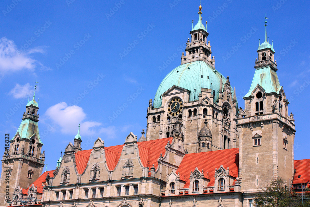 Obraz premium New Town Hall of Hanover, Germany 