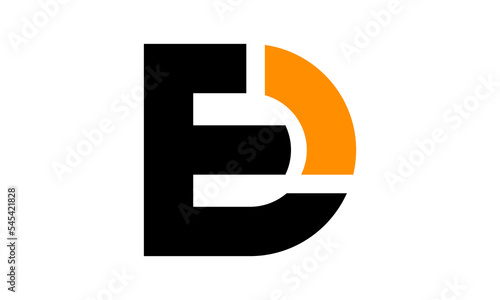 E&D concept letter logo design