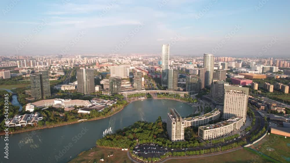 custom made wallpaper toronto digitalModern architectural aerial photography in Suzhou Lake