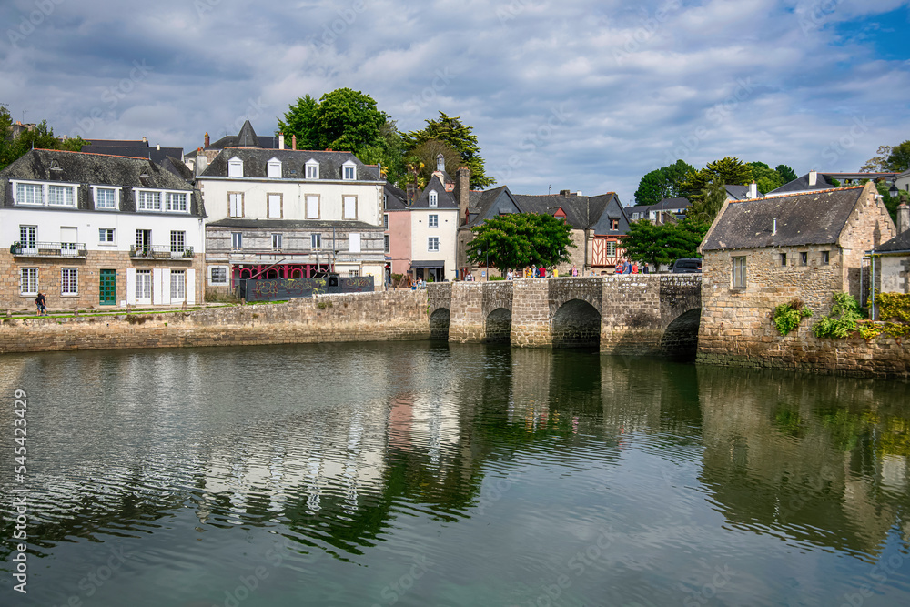 Harbor and bridge of Port de Saint-Goustan, Auray, Brittany Harbor and bridge of Port de Saint-Goustan, Auray, Brittany