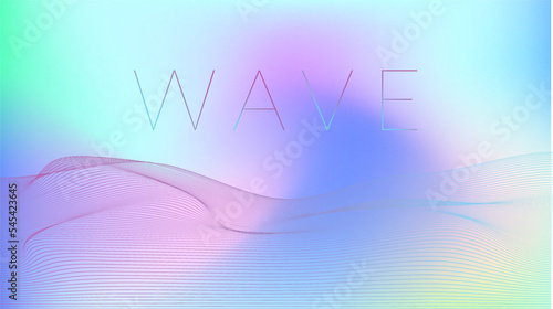 Wave Background design rainbow