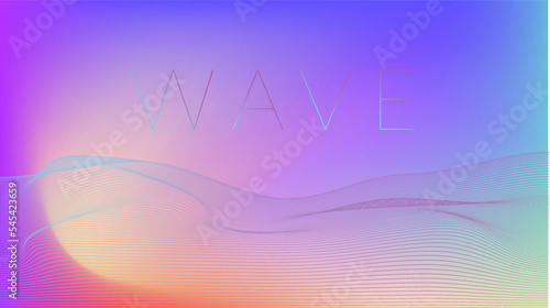 Wave Background design rainbow