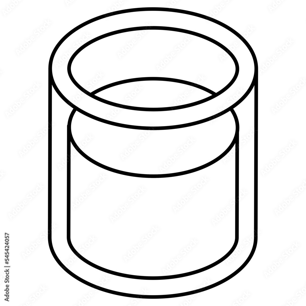 An editable design icon of drink glass An editable design icon of drink glass