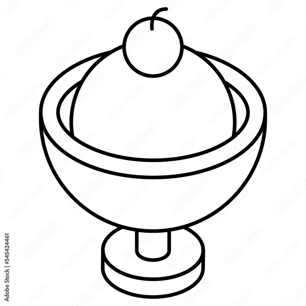 Obraz premium Ice cream icon, editable vector