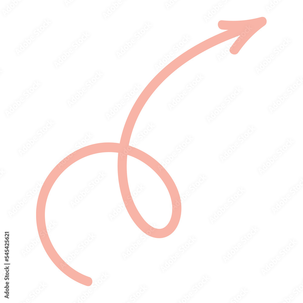 Cute pink arrow, decorative element Cute pink arrow, decorative element