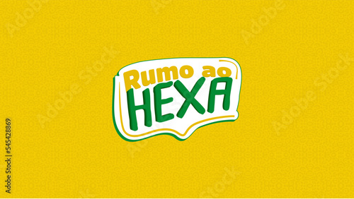 RUMO AO HEXA COM FUNDO COM PADRÃO DE LEOPARDO 