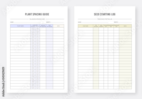 Garden Planner Template Design. Printable Gardening Planner. Plant Spacing Guide. Seed Starting Log. Seed Inventory Tracker. Garden Organizer & Schedule Planner. Planner Bundle Design.