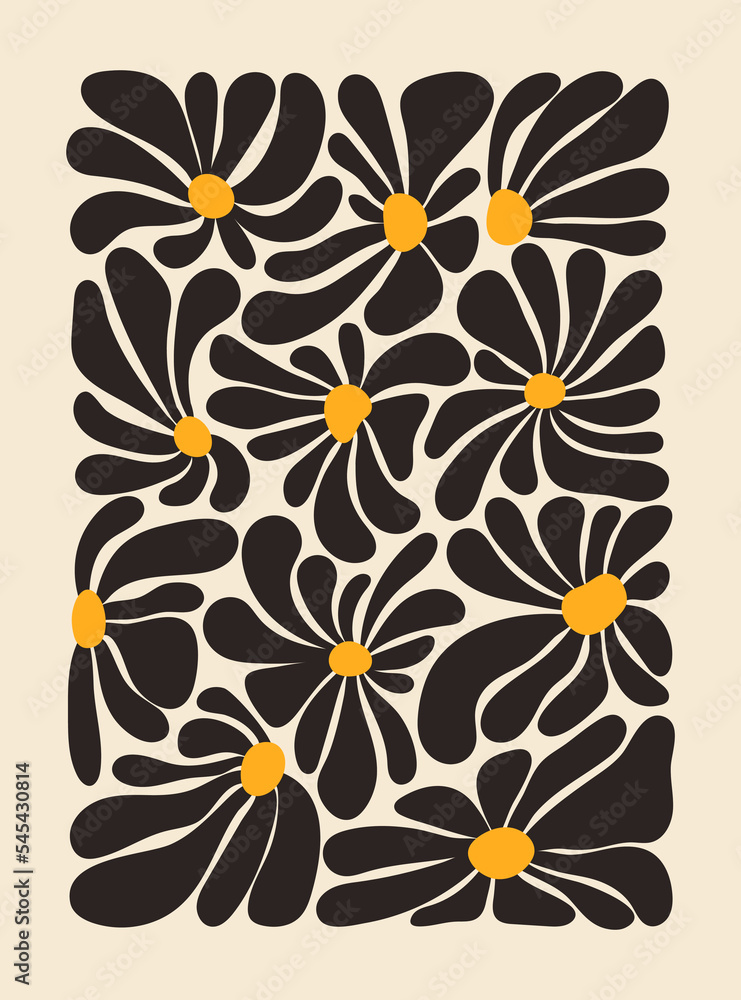 Hippie fun background. 1960s nostalgic groovy vector illustration