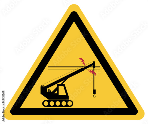 Beware of cranes hooking up high voltage cables.