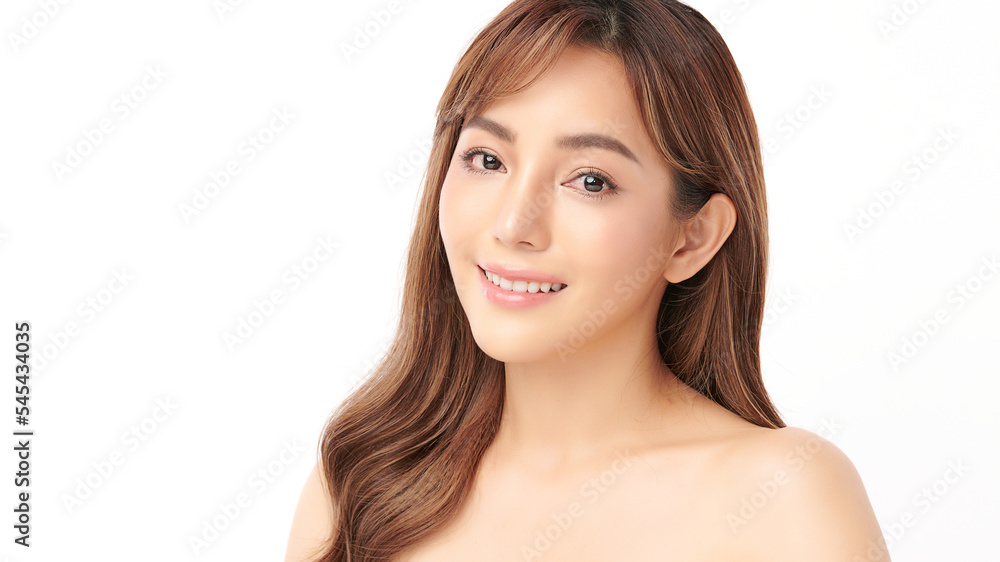 Beautiful young asian woman with clean fresh skin on white background, Face care, Facial treatment, Cosmetology, beauty and spa, Asian women portrait. Beautiful young asian woman with clean fresh skin on white background, Face care, Facial treatment, Cosmetology, beauty and spa, Asian women portrait.