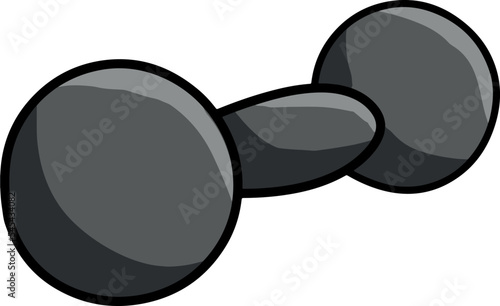 Dumbbell clipart on a white background