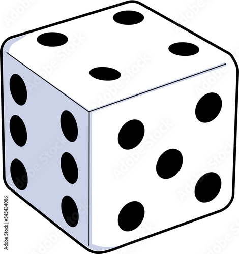 Dying dice clipart on a white background