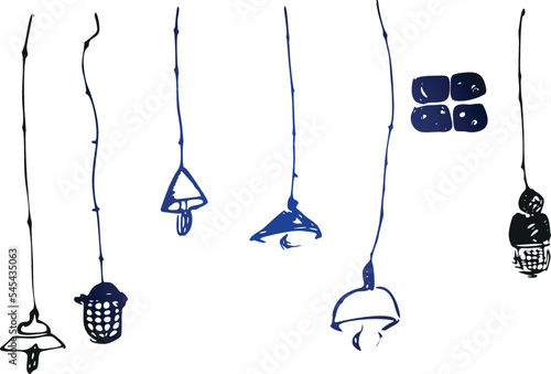 hanging lamp line icon. line style sign for mobile concept and web design. Spotlight simple line vector icon. Symbol, logo illustration. Pixel perfect vector graphics