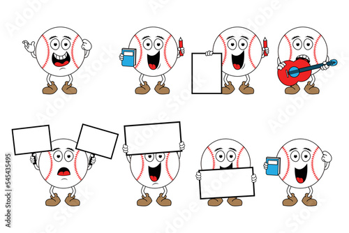 cute baseball cartoon illustration graphic