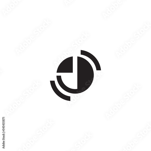 ED logo initials circle vector template design
