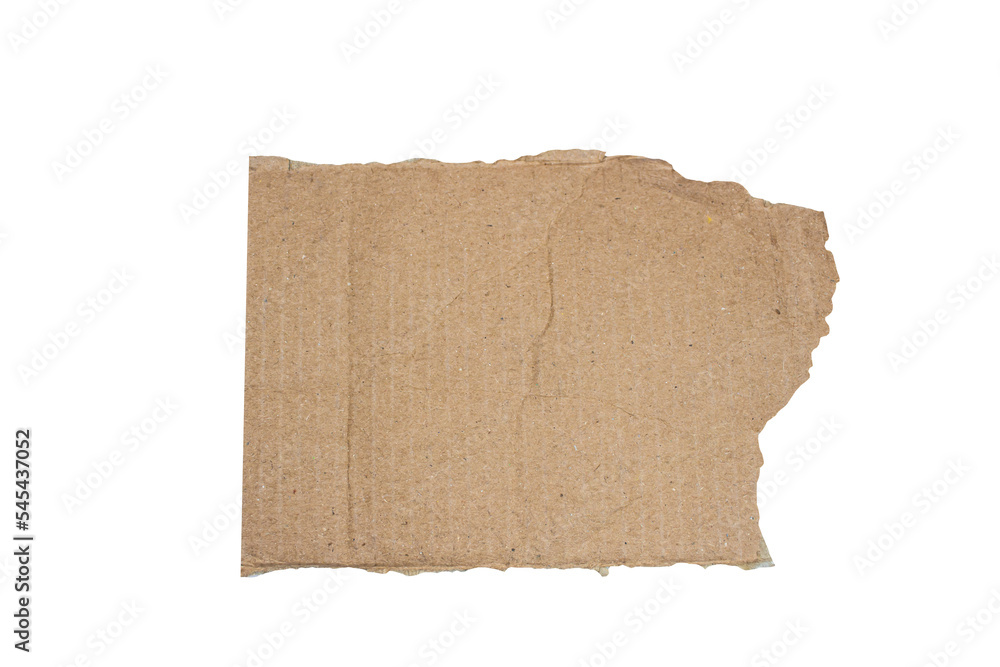 Torn cardboard isolated on white background, png photo