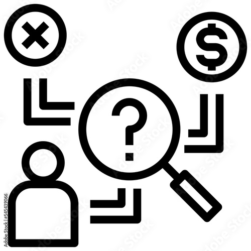 analyst outline style icon