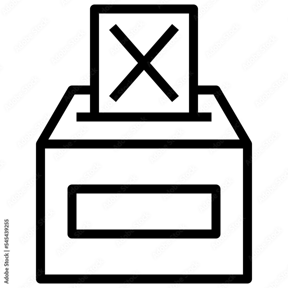 ballot outline style icon ballot outline style icon