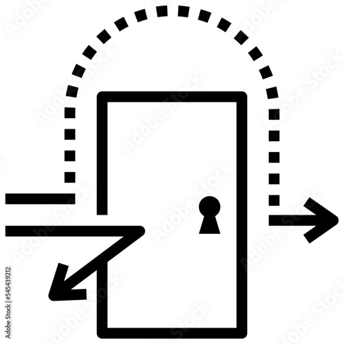 backdoor outline style icon