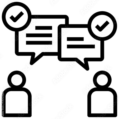 communication outline style icon