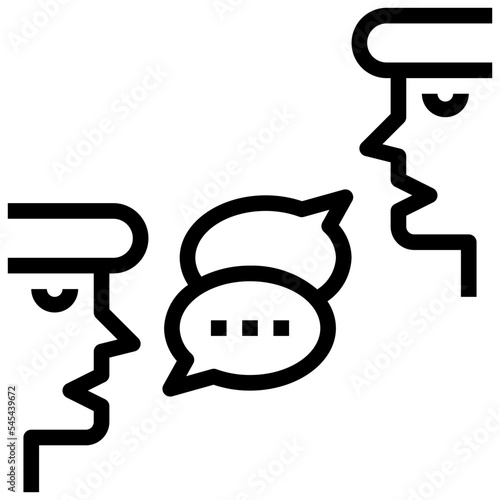 communication skill outline style icon