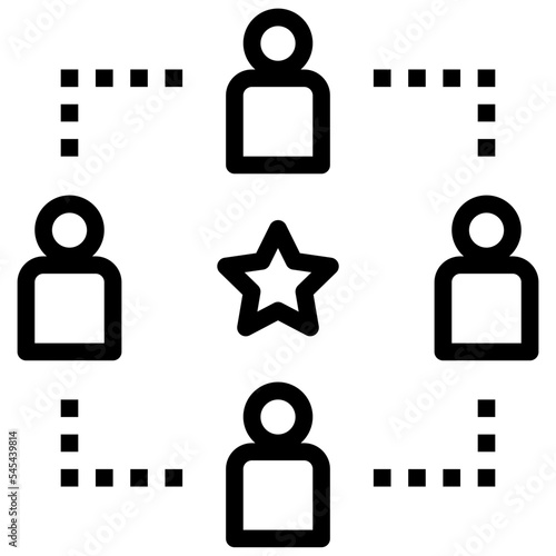cooperate outline style icon