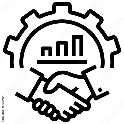 cooperation outline style icon