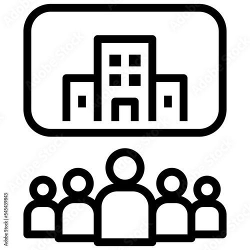 cooperation outline style icon