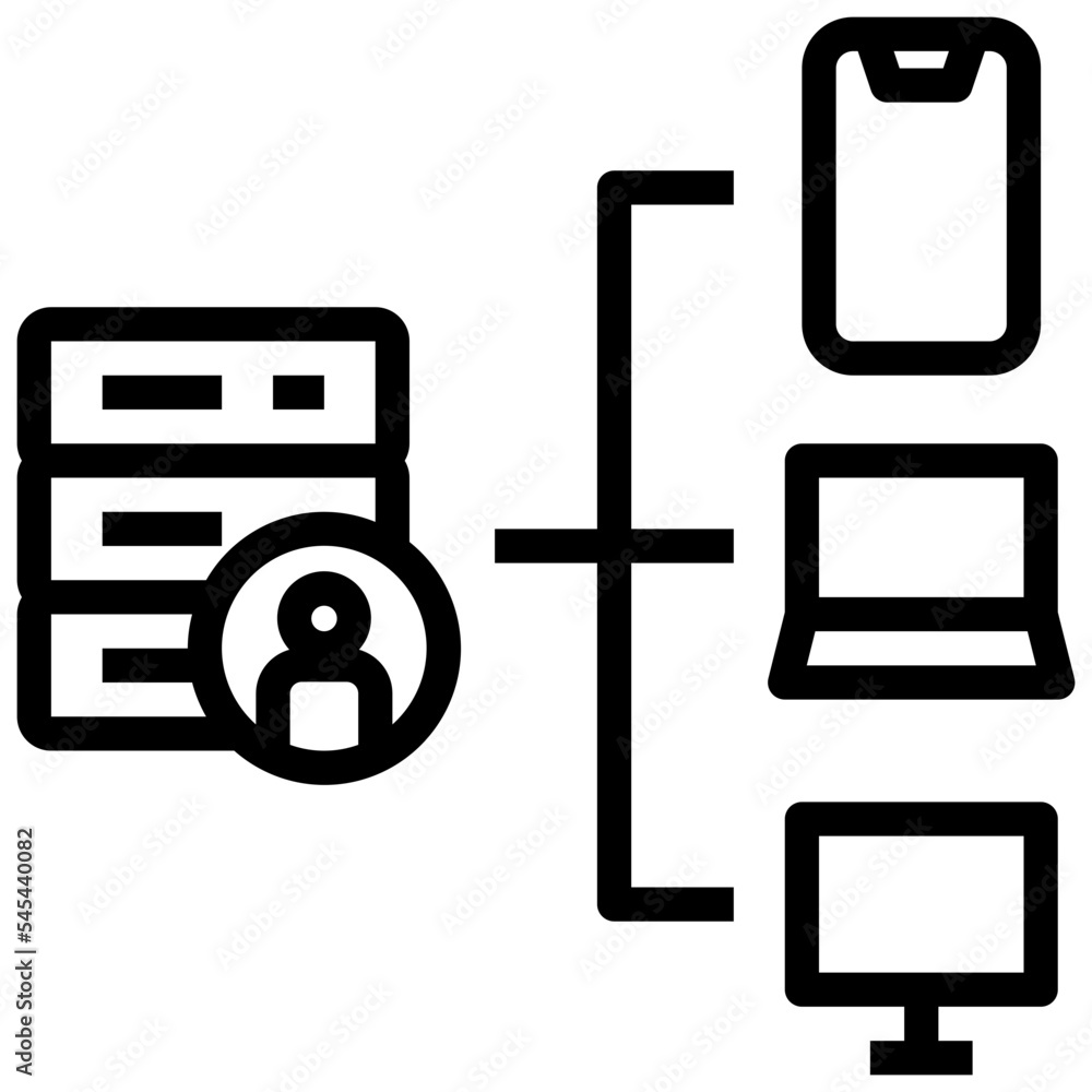 Obraz premium data outline style icon