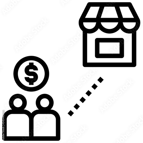 customer outline style icon